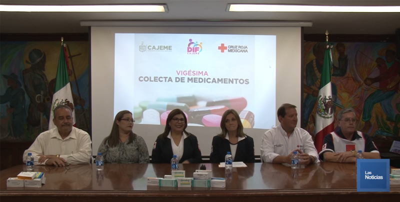 Anuncian colecta de medicamentos de Cruz Roja