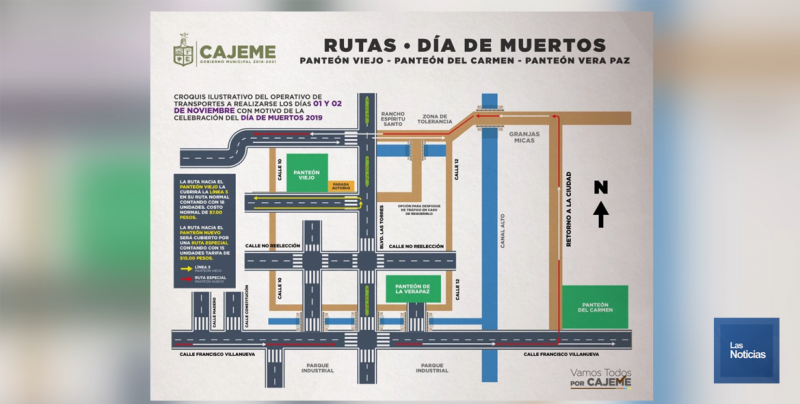 LISTO OPERATIVO POR DÍA DE MUERTOS EN CAJEME