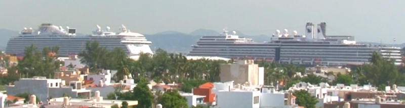 Arriban 3 cruceros turísticos a Mazatlán