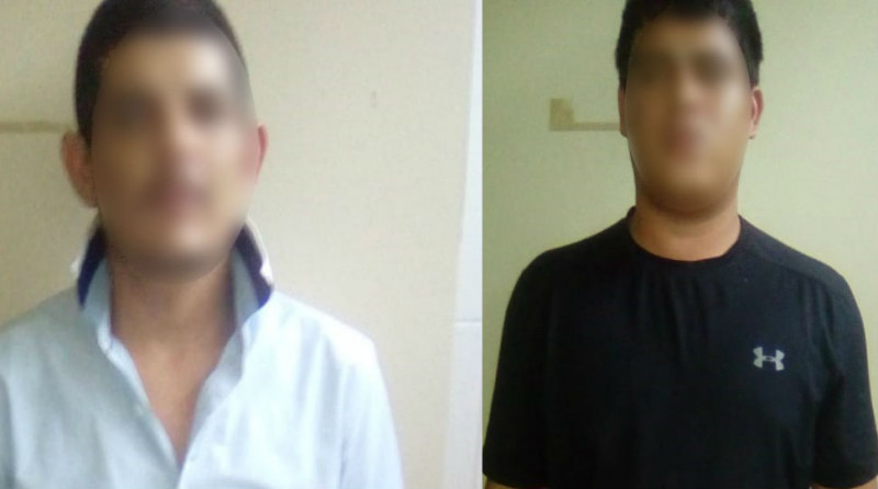 Policías Estatales aseguran a dos hombres armados en Culiacán