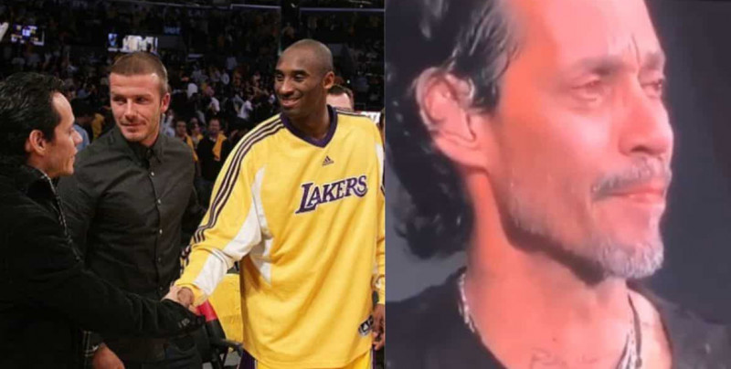 VIDEO: Marc Anthony devastado, lloró en concierto al recordar y homenajear a Kobe Bryant