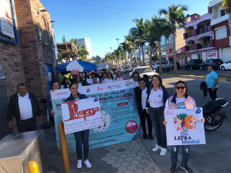 Marcha alusiva al Día Internacional de la lucha contra la lepra