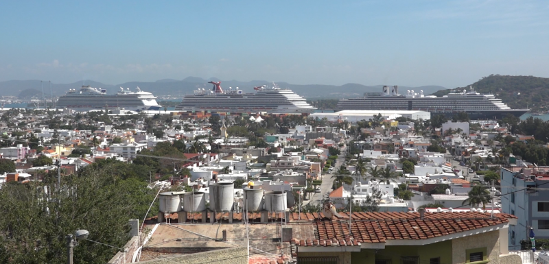 Llegan 3 cruceros a Mazatlán en el último día de Carnaval