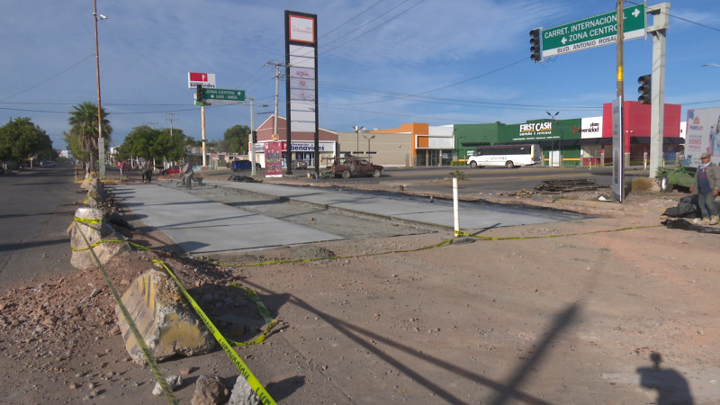 Avanzan obras de pavimentación en Los Mochis