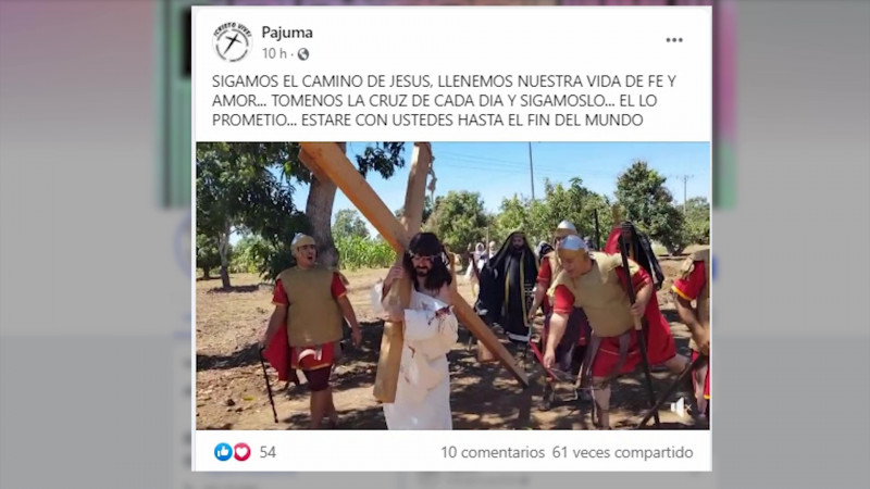 Viven virtualmente la Pasión de Cristo en Mazatlán