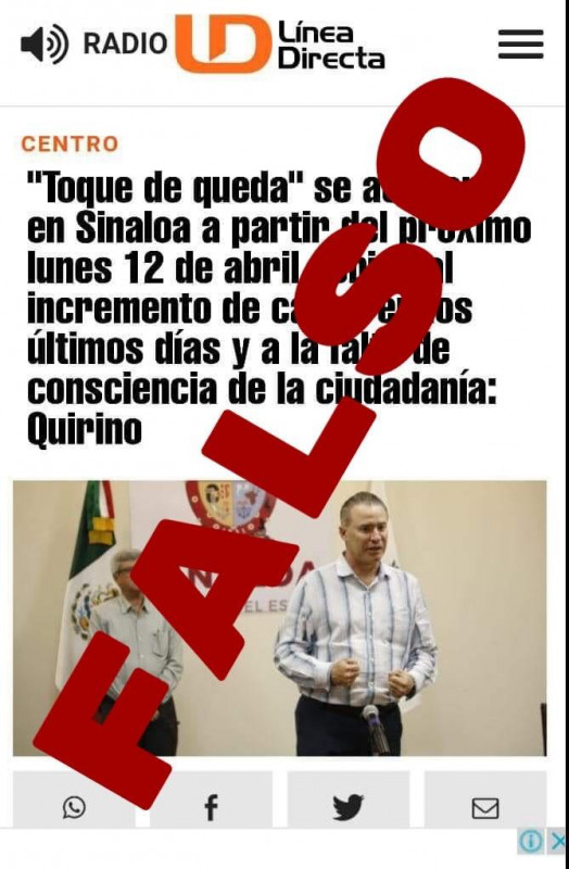 Desmiente Gobierno del Estado supuesto toque de queda