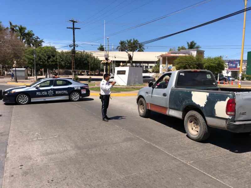 Restringen acceso al centro de Navolato para los automovilistas