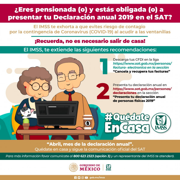 Pensionados pueden declarar impuestos sin salir de casa