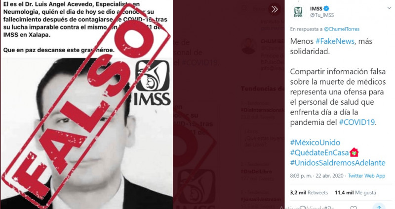 IMSS "regaña" al youtuber Chumel Torres por difundir información falsa con foto de Valentín Elizalde