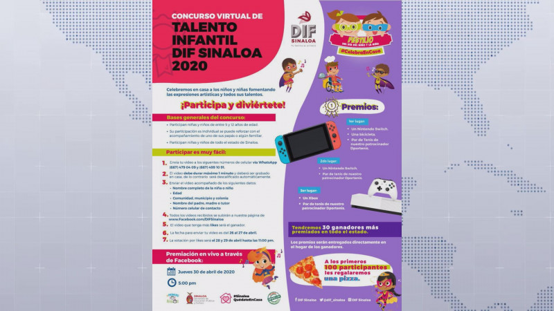 Invitan a participar en el Concurso Virtual de Talento Infantil 2020