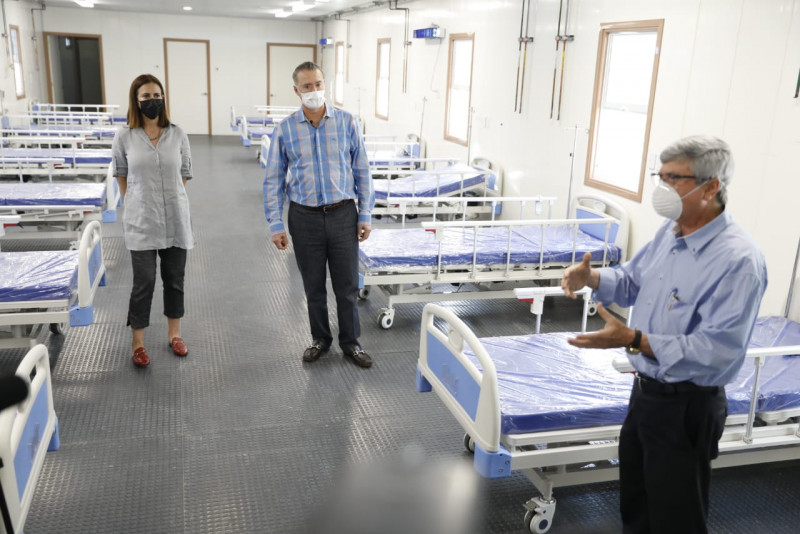 Instalan módulo hospitalario para pacientes COVID en el HGC