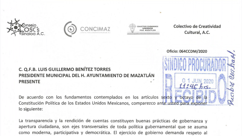 Piden transparencia COVID en Mazatlán