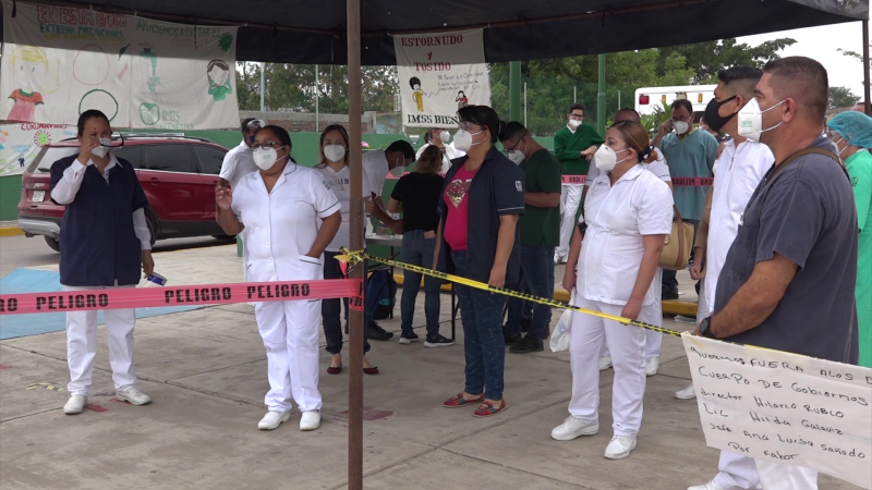 Trabajan bajo protesta en el IMSS de Villa Unión
