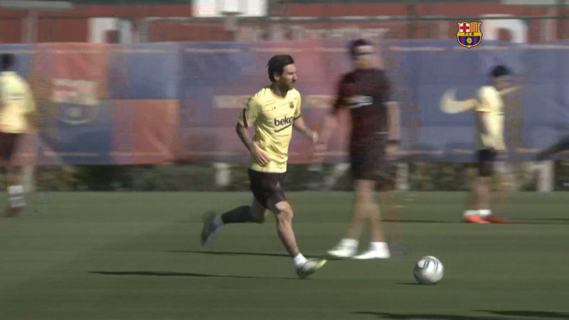 Leo Messi aparece por segundo día en los entrenamientos