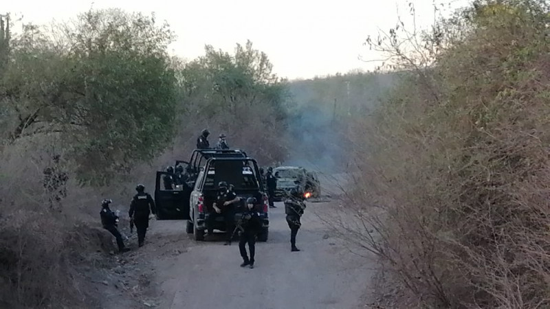 Enfrentamiento en Tepuche, decomisan armas y vehículos