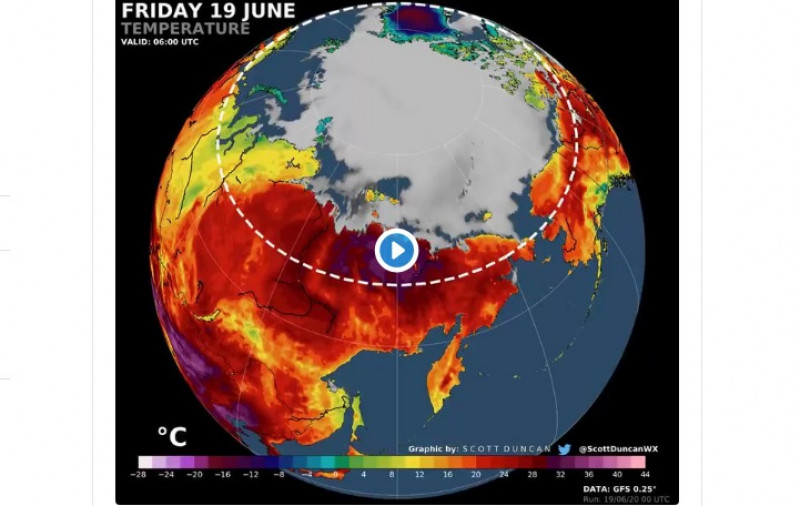 Temperatura en el Círculo Polar Ártico llega a los 38 grados y alerta a los científicos