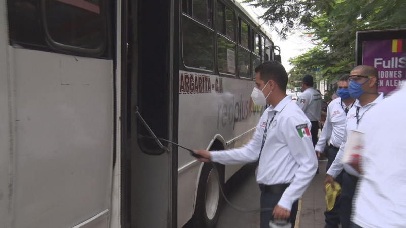 Revisan transporte público por medidas de sanidad