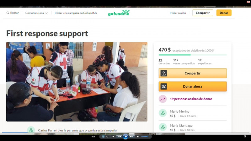 Joven inicia colecta en EU para Cruz Roja de Ciudad Obregón