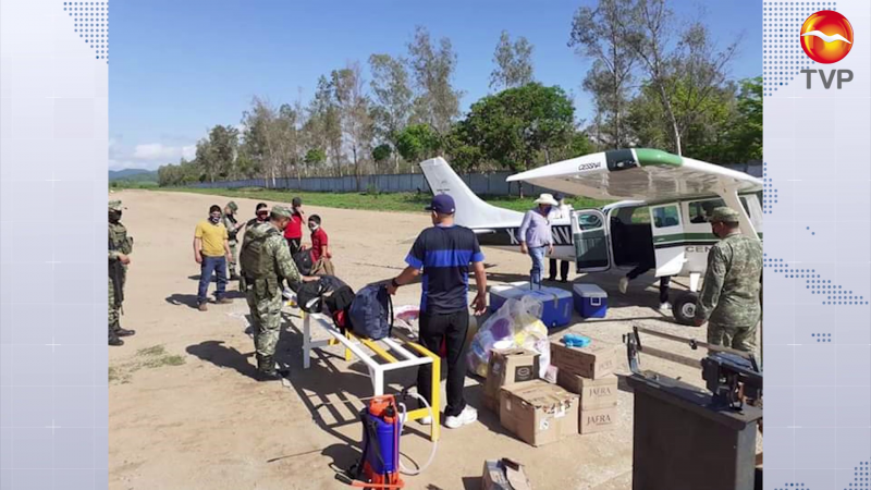 Instalan filtro sanitario en helipuertos de San Ignacio