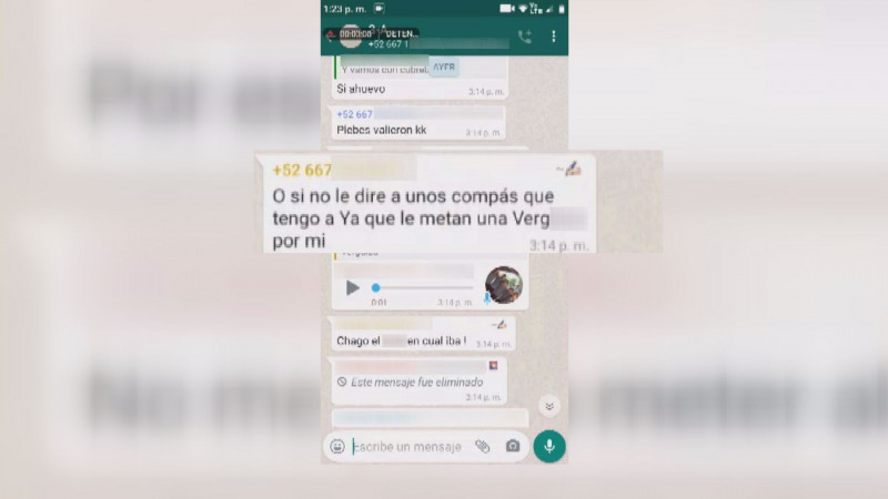 Estudiantes inundan grupos de whatsapp con insultos y amenazas