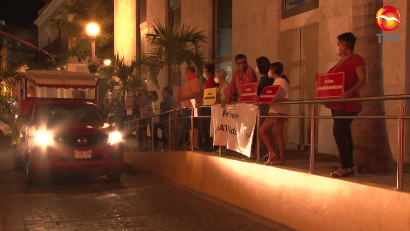 Se hartan del ruido y protestan en el Centro Histórico de Mazatlán