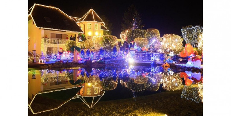 Te mostramos la casa del medio millón de luces navideñas