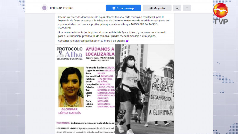 Seguirán buscando a Glorimar