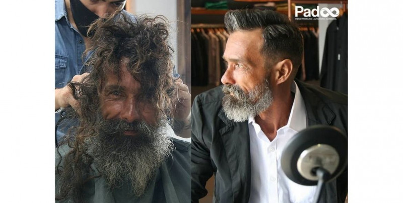 De vagabundo a galán: peluquero le regala un cambio de look y su hermana lo encuentra después de 10 años