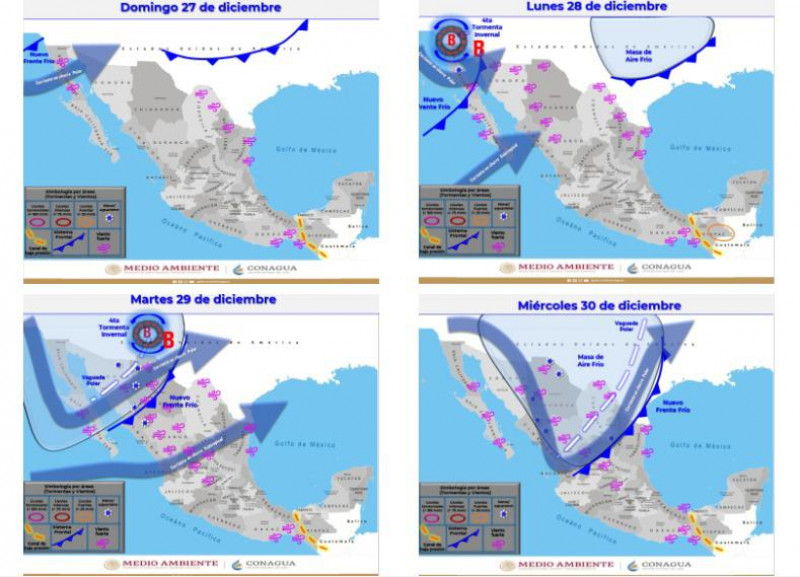 Temperaturas de 4 grados para Sinaloa en cierre de año