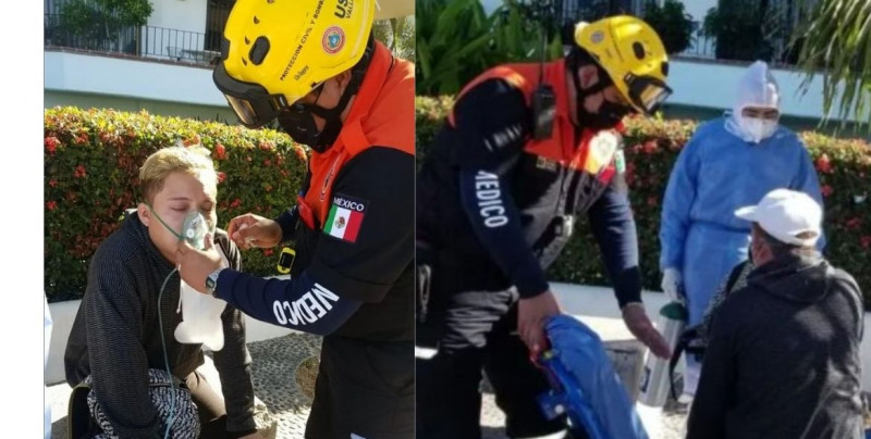 Turista diagnosticado con Covid-19 vacaciona en Puerto Vallarta, se desmaya en la playa y termina en el hospital