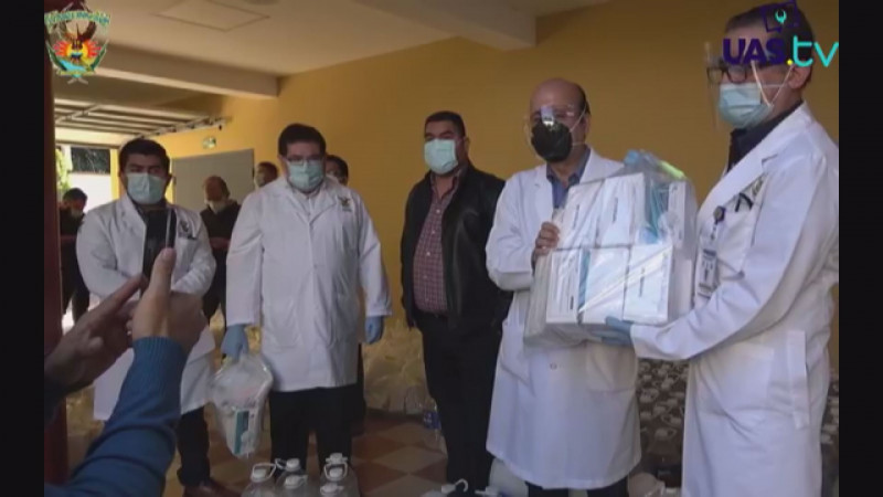 Entrega la UAS más caretas, geles y cubrebocas