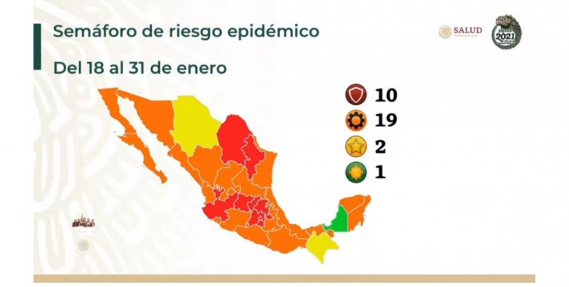 Sinaloa y Sonora estarán en semáforo naranja durante las próximas dos semanas a partir del lunes