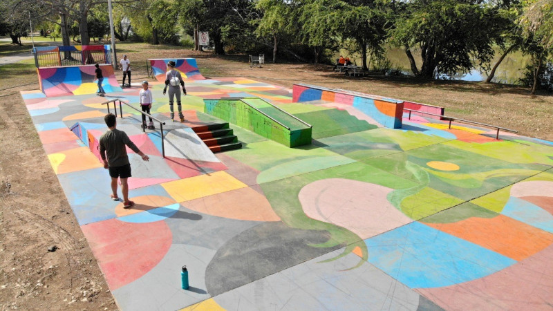 “Santuario de la Iguana”, lo pintan en el Parque las Riberas