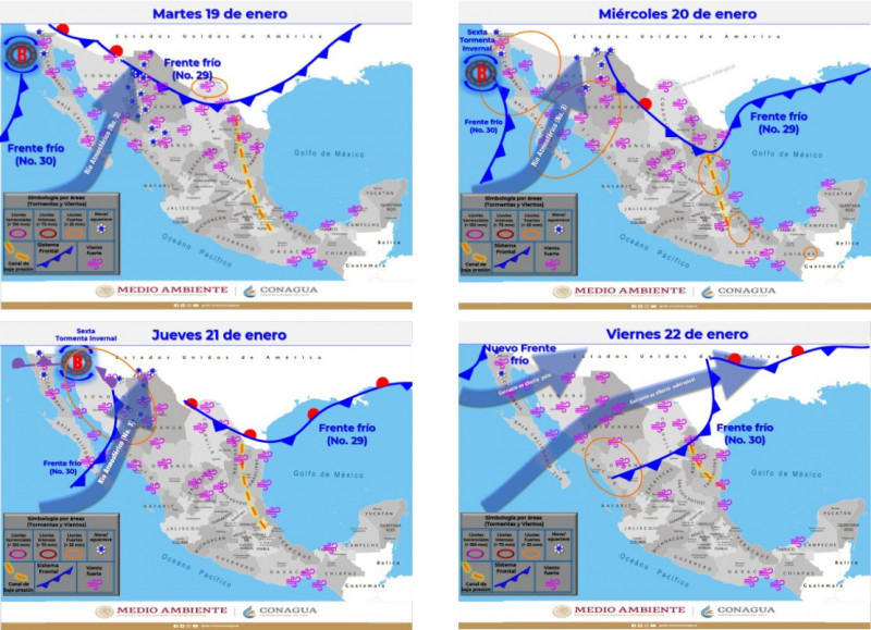 Pronostican lluvias para Sinaloa para este miércoles