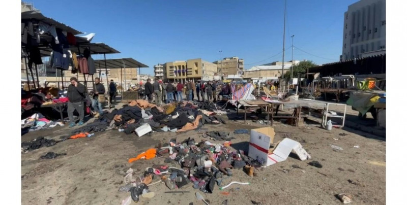 28 muertos y 73 heridos en doble ataque suicida en un mercado de Bagdad, Irak