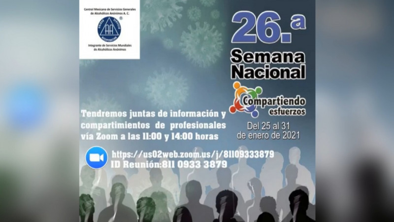 Invitan a Semana Nacional de Información Sobre el Alcoholismo
