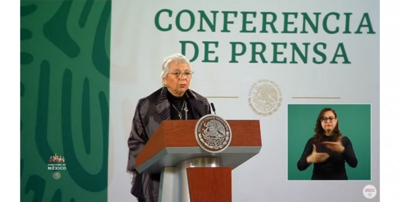 López Obrador está "bien" y "fuerte" tras contraer Covid-19: Olga Sánchez Cordero