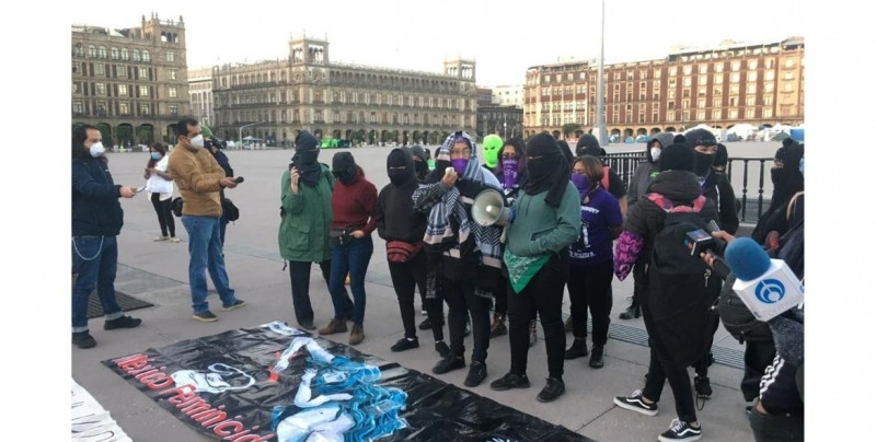 Feministas vuelven a protestar este martes contra Félix Salgado en Palacio Nacional