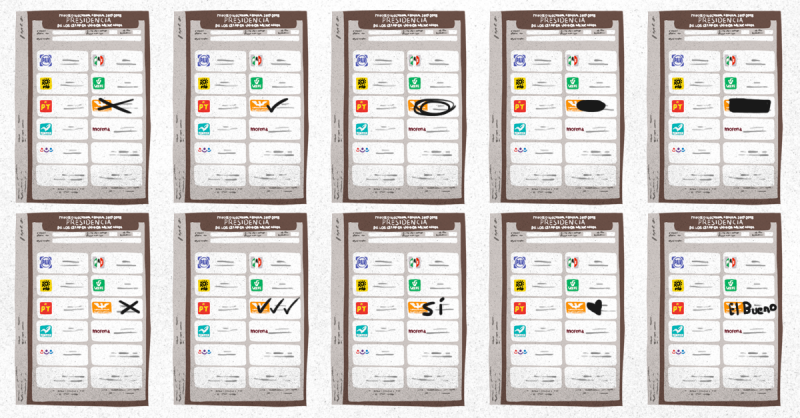 El voto marcado con signos y leyendas será valido para el conteo
