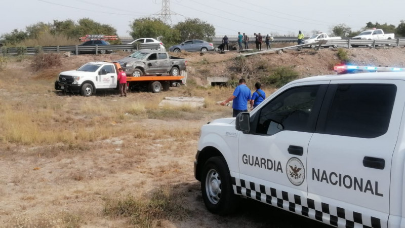 Seis cadetes de la Guardia Nacional resultan lesionados tras accidente automovilístico