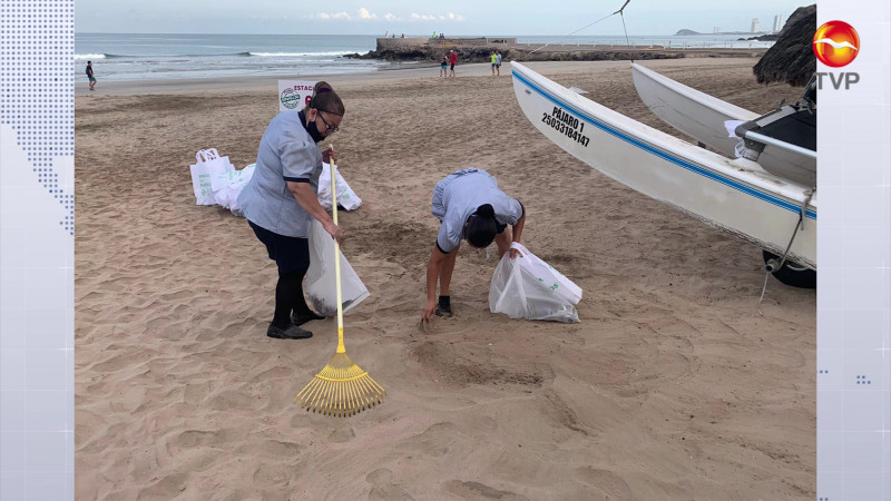 Evitan que una 1.4 toneladas de basura termine en el mar de Mazatlán