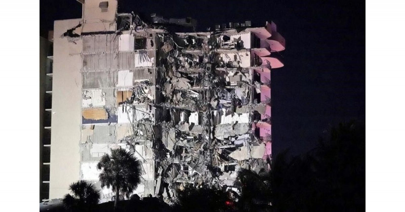 51 personas desaparecidas tras derrumbe de edificio de 12 pisos en Miami