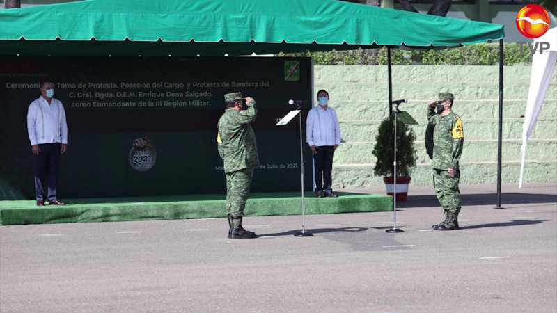 Hay cambio de mandos en la Tercera Región Militar