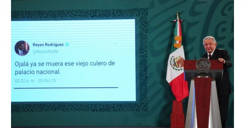 AMLO exhibe supuesto tweet del nuevo presidente del Tribunal Electoral que le deseó la muerte