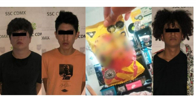 Detienen a tres jóvenes por vender marihuana en bolsas de frituras