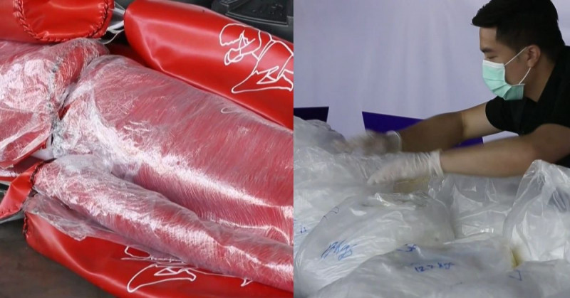 Tailandia confisca casi 200 kilos de metanfetamina oculta en sacos de boxeo