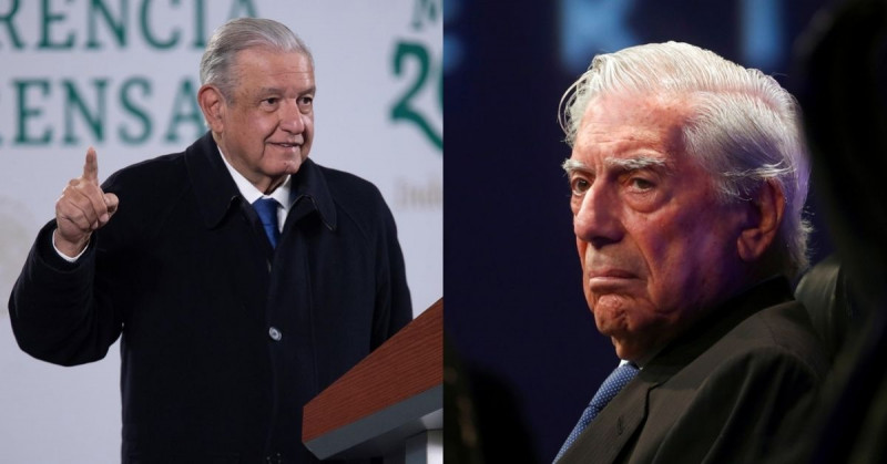 A López Obrador le "da gusto constatar la decadencia" del nobel Vargas Llosa