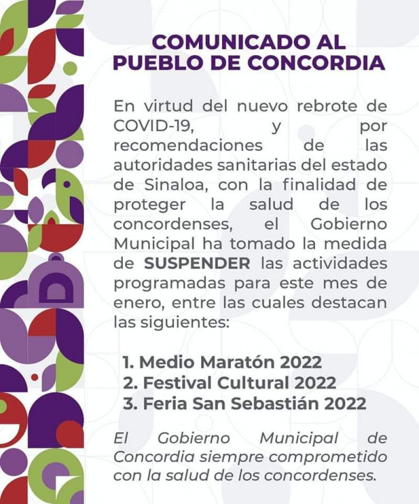 Cancelan Medio Maratón de Concordia por Covid