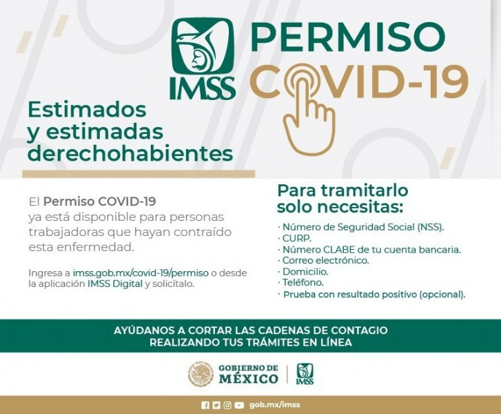 Presentan relanzamiento de permiso covid en el IMSS