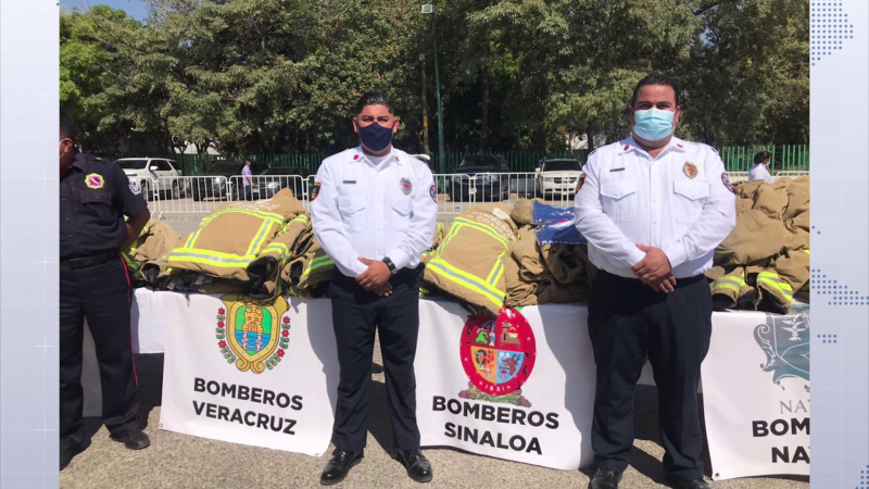 Bomberos voluntarios Mazatlán recibe donación en equipo